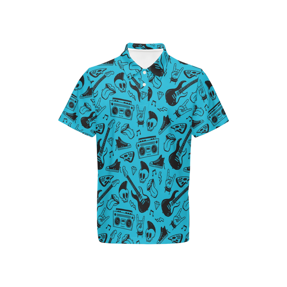 80s Rock Savvy - Men's Luxury Sport fit Short-Sleeve Polo Shirt