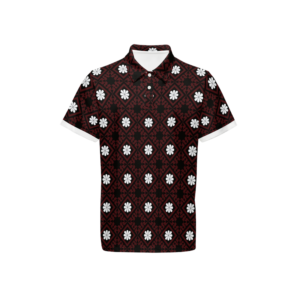 Burgundy Bandit - Men's Luxury Sport fit Short-Sleeve Polo Shirt
