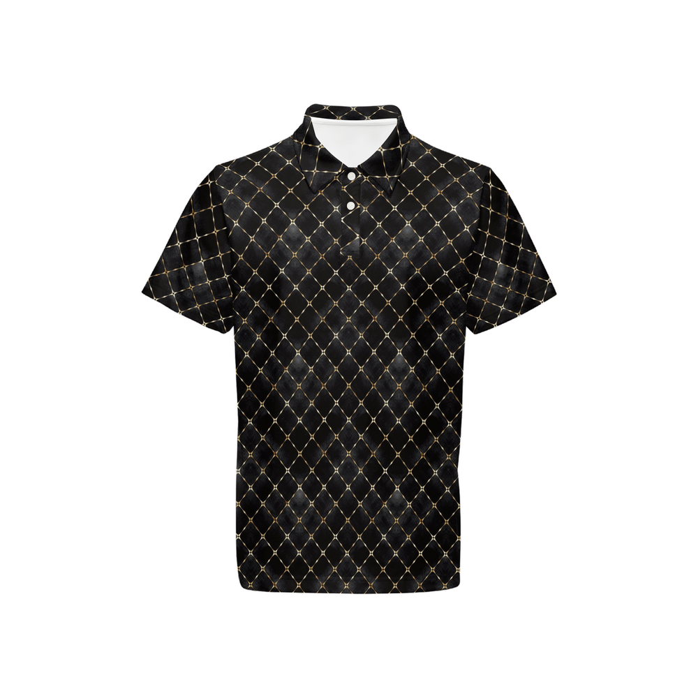 Block Party - Men's Luxury Sport fit Short-Sleeve Polo Shirt