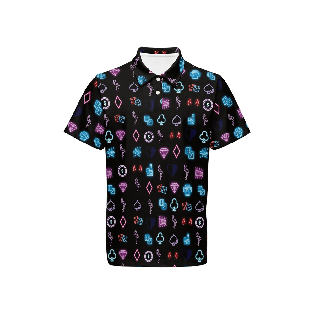 Sin City Savvy - Men's Luxury Sport fit Short-Sleeve Polo Shirt