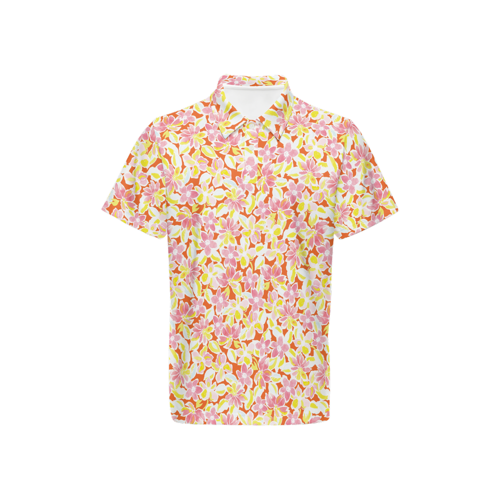 Floral Savvy - Men's Luxury Sport fit Short-Sleeve Polo Shirt