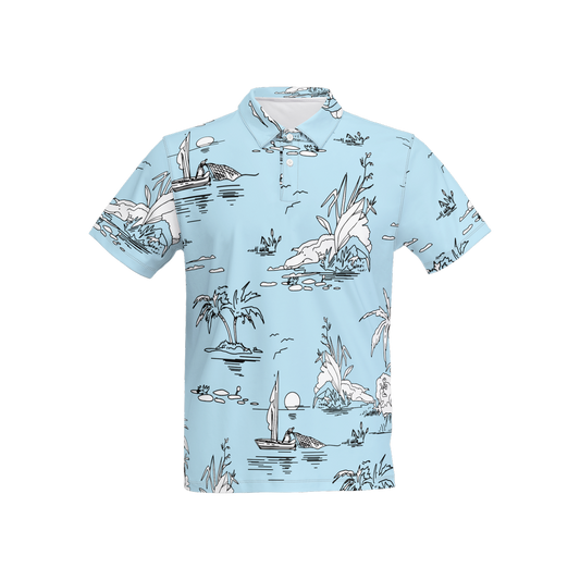 Sailors Paradise - Men's Luxury Sport fit Short-Sleeve Polo Shirt