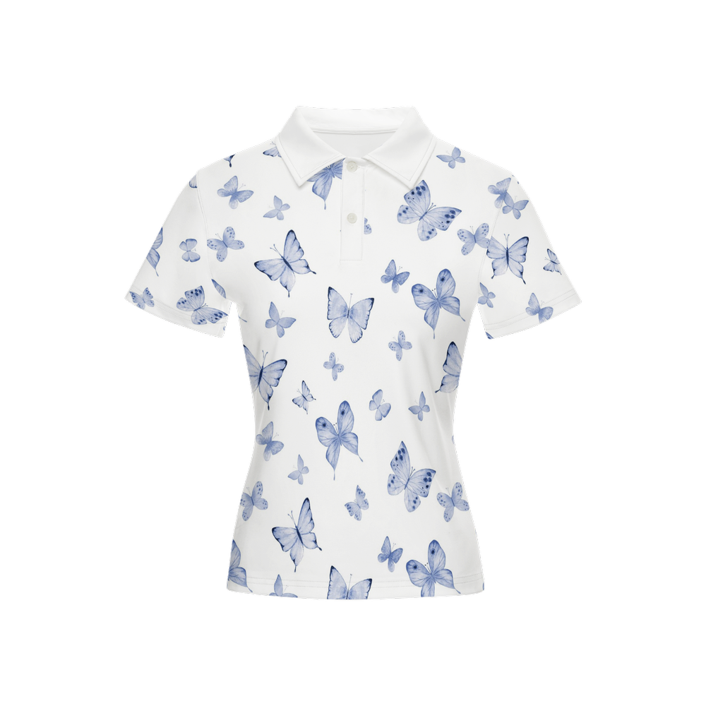 Beautiful Butterfly - Women's Luxury Sport fit Short-Sleeve Polo Shirt