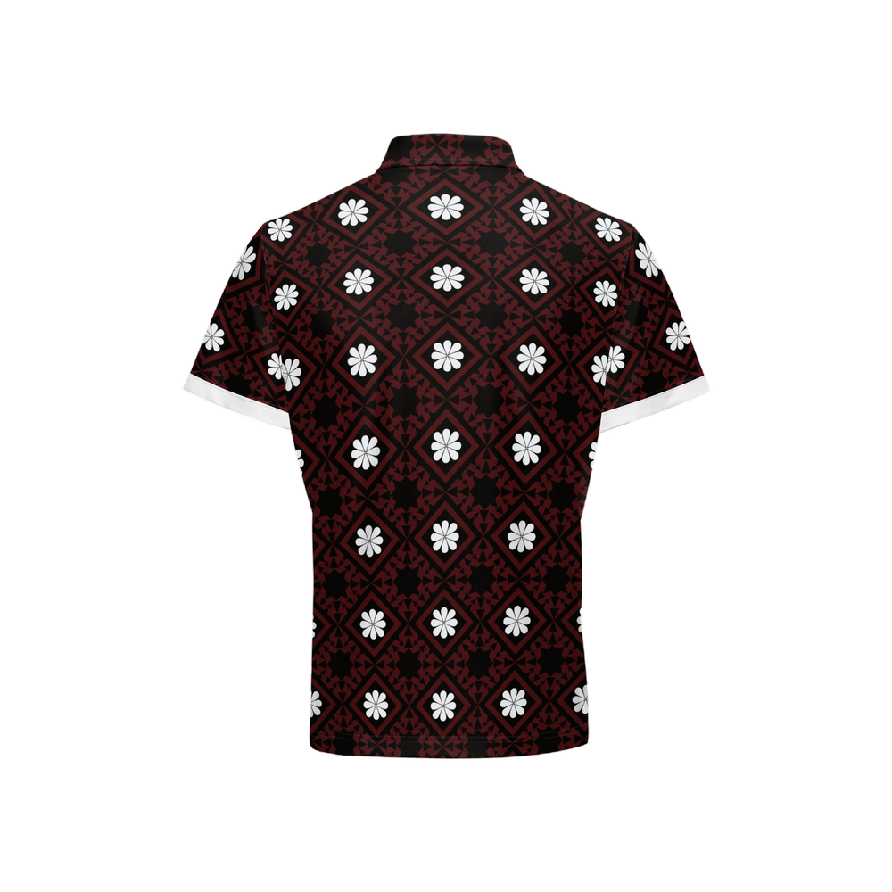 Burgundy Bandit - Men's Luxury Sport fit Short-Sleeve Polo Shirt